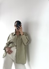 Çizgili Oversize Gömlek