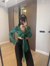 Party Glam Saten Bluz