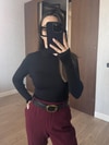 Siyah Fitilli Triko Crop