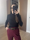 Siyah Fitilli Triko Crop