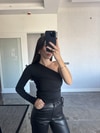 Siyah Tek Omuz Bluz