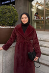 Apoletli Uzun Kaban Bordo