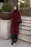 Apoletli Uzun Kaban Bordo