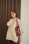 Arma Detay Oversize Tunik Krem