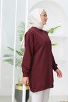 Arma Detay Salaş Tunik Bordo