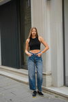 Baggy Model Kot Pantolon Mavi