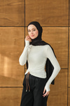 Balıkçı Yaka Body Beyaz