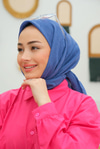 Bambu Kraş Eşarp Mavi