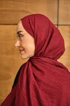 Bambu Kraş Şal Bordo