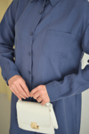 Basic Uzun Gömlek İndigo Mavi