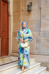 Batik Desen Elbise Mavi