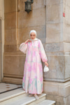 Batik Desen Elbise Pembe