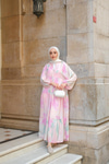 Batik Desen Elbise Pembe
