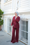 Beıge Takım Bordo