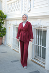 Beıge Takım Bordo