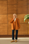 Bel Bağlamalı Blazer Süet Ceket Taba