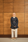 Bel Bağlamalı Kot Kimono Lacivert