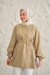 Bel Bağlamalı Tunik Küf Yeşil