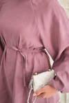 Bel Bağlamalı Tunik Mürdüm
