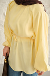 Bel Bağlamalı Tunik Sarı