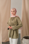 Beli Lastikli Tunik Yeşil