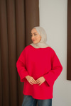 Bisiklet Yaka Sweat Kırmızı