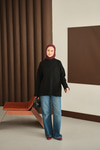 Bisiklet Yaka Triko Tunik Siyah