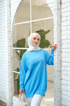 Bisiklet Yaka Tunik Bebe Mavi