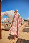 Boncuk Desen Elbise Pembe