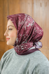 Botanik Soft Eşarp Bordo