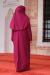 CANTALI TEK PARCA NAMAZ ELBISESI  Mürdüm