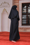 CANTALI TEK PARCA NAMAZ ELBISESI  Siyah