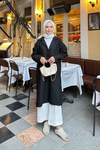 Cep Detaylı Ara Boy Kaşe Siyah