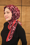 Ceylan Desen Eşarp Bordo