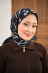 Ceylan Desen Eşarp Siyah