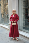 Çift Yakalı Takım Bordo