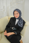 Çınar Desen Soft Şal Siyah