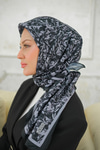 Çınar Desen Soft Şal Siyah