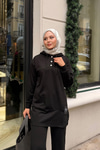 Çıtçıtlı İkili Takım Siyah