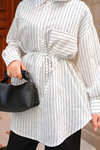 Çizgili Gömlek Beyaz