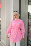 Çizgili Gömlek Pembe