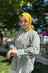 Çizgili Salaş Gömlek Yeşil