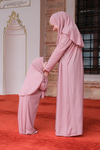 Çocuk Namaz Elbisesi Gül Kurusu