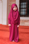 Çocuk Namaz Elbisesi Mürdüm