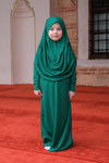 Çocuk Namaz Elbisesi Zümrüt Yeşil