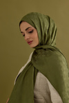 Dama Monogram Şal yeşil elma