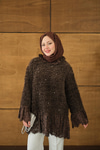 Dantel Detay Peluş Tunik Kahverengi