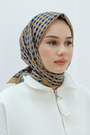 Desenli Soft Eşarp Koyu Sarı