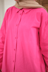 Düz Oversize Gömlek Pembe