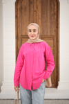 Düz Oversize Gömlek Pembe